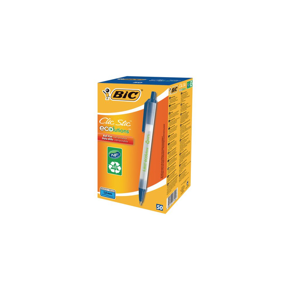 Produktbild för Kulpenna BIC ECOlutions Clic Stic 1,0 bl