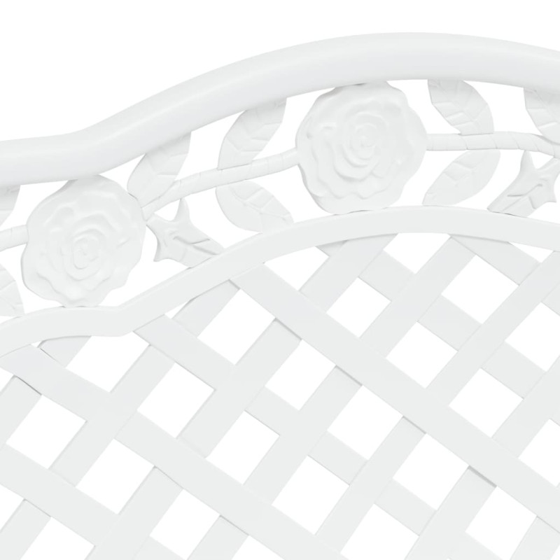 Produktbild för Trädgårdsbänk 108 cm gjuten aluminium vit