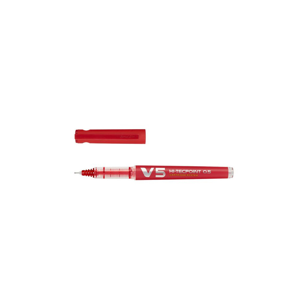 Produktbild för Bläckkulpenna PILOT Hi-Tec V5 röd