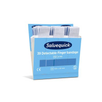 Produktbild för Plåster SALVEQUICK refill lång blå 39/fp