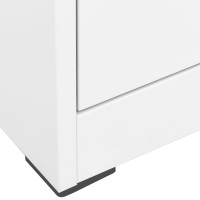 Produktbild för Dokumentskåp vit 46x62x133 cm stål