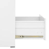 Produktbild för Dokumentskåp vit 46x62x133 cm stål