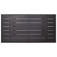 Produktbild för Trädgårdsbord svart 120x70x66 cm konstrotting