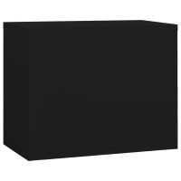 Produktbild för Dokumentskåp svart 90x46x72,5 cm stål