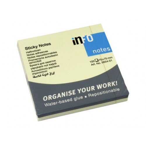 [NORDIC Brands] Notes INFO NOTES 75x75mm gul