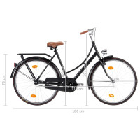 Miniatyr av produktbild för Holländsk cykel 28 tum däck 57 cm ram dam