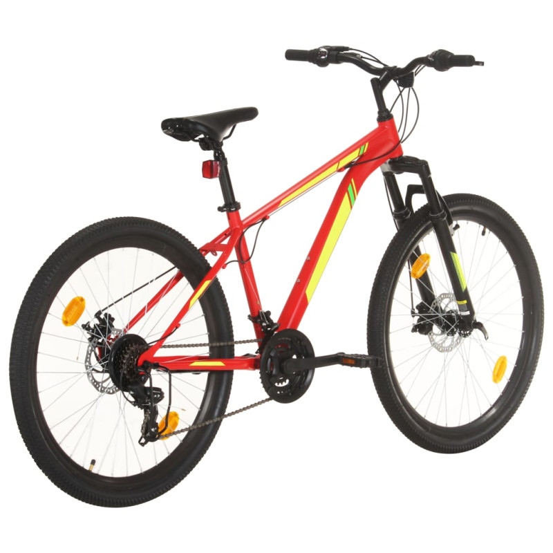 Produktbild för Mountainbike 21 växlar 27,5 tums däck 38 cm röd