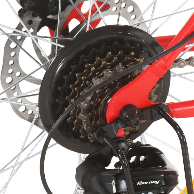 Produktbild för Mountainbike 21 växlar 27,5 tums däck 50 cm röd