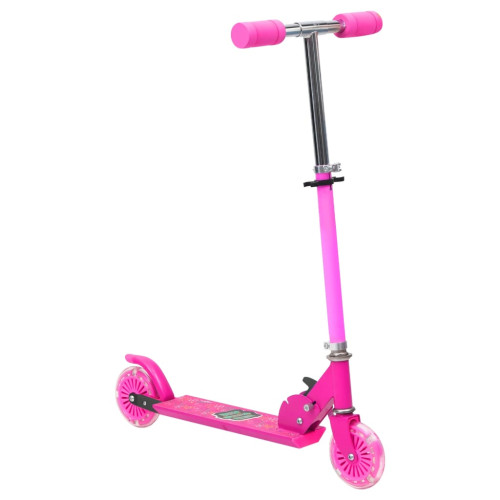 vidaXL Sparkcykel för barn 2 hjul med justerbart aluminiumstyre rosa