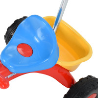 Miniatyr av produktbild för Trehjuling för barn med föräldrahandtag flerfärgad