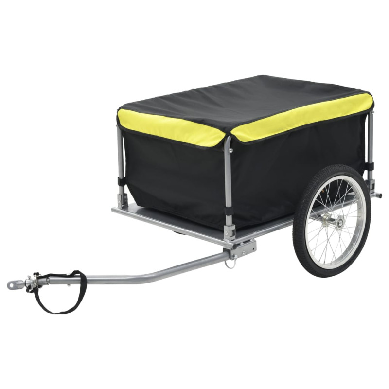 Produktbild för Cykelsläp svart och gul 65 kg