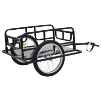Miniatyr av produktbild för Cykelvagn 130x73x48,5 cm stål svart