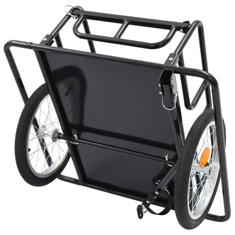 Produktbild för Cykelvagn 130x73x48,5 cm stål svart