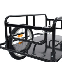 Miniatyr av produktbild för Cykelvagn 130x73x48,5 cm stål svart