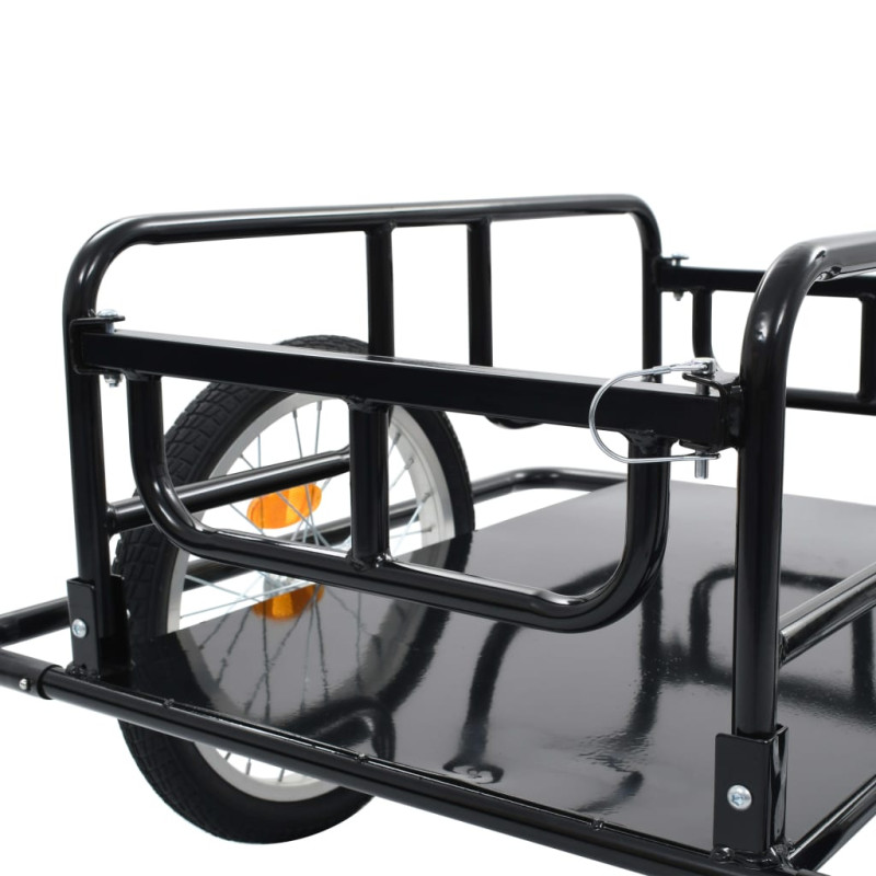 Produktbild för Cykelvagn 130x73x48,5 cm stål svart