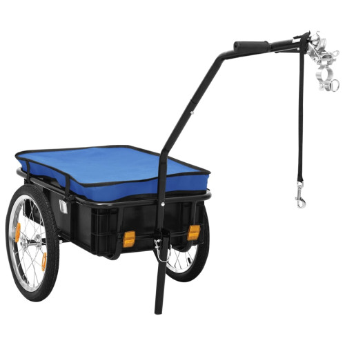 vidaXL Cykelvagn/handkärra 155x60x83 cm stål blå