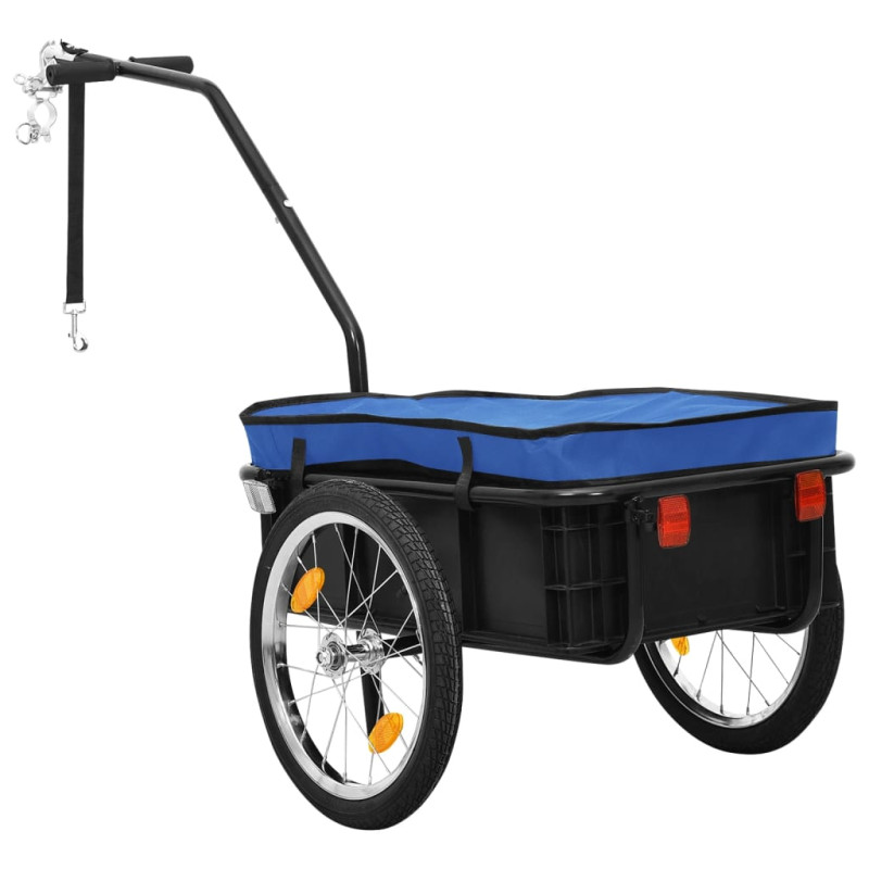 Produktbild för Cykelvagn/handkärra 155x60x83 cm stål blå