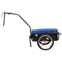 Miniatyr av produktbild för Cykelvagn/handkärra 155x60x83 cm stål blå