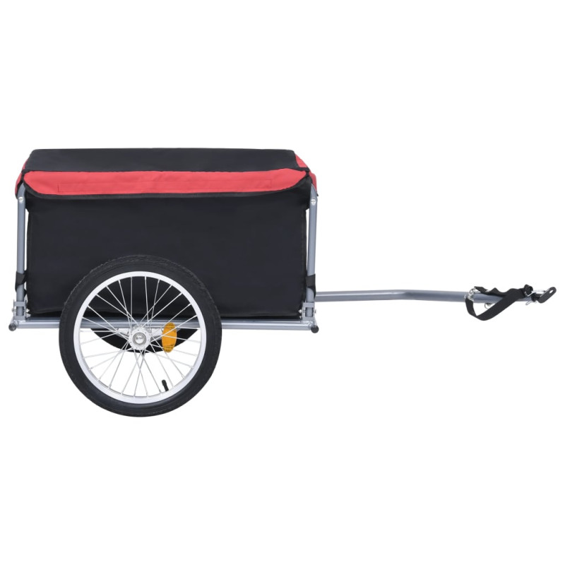 Produktbild för Cykelsläp svart och röd 65 kg