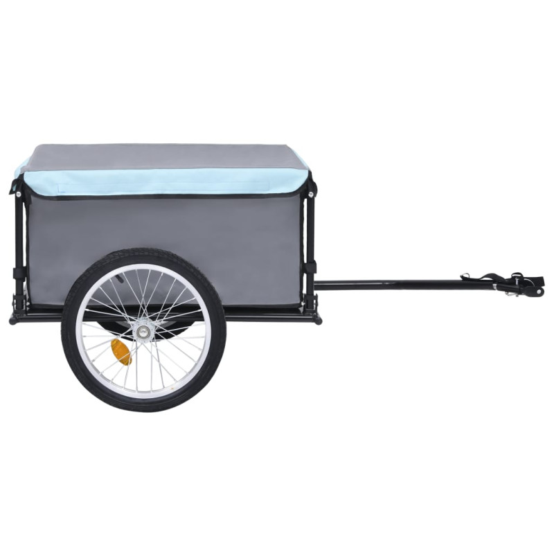 Produktbild för Cykelsläp svart och blå 65 kg