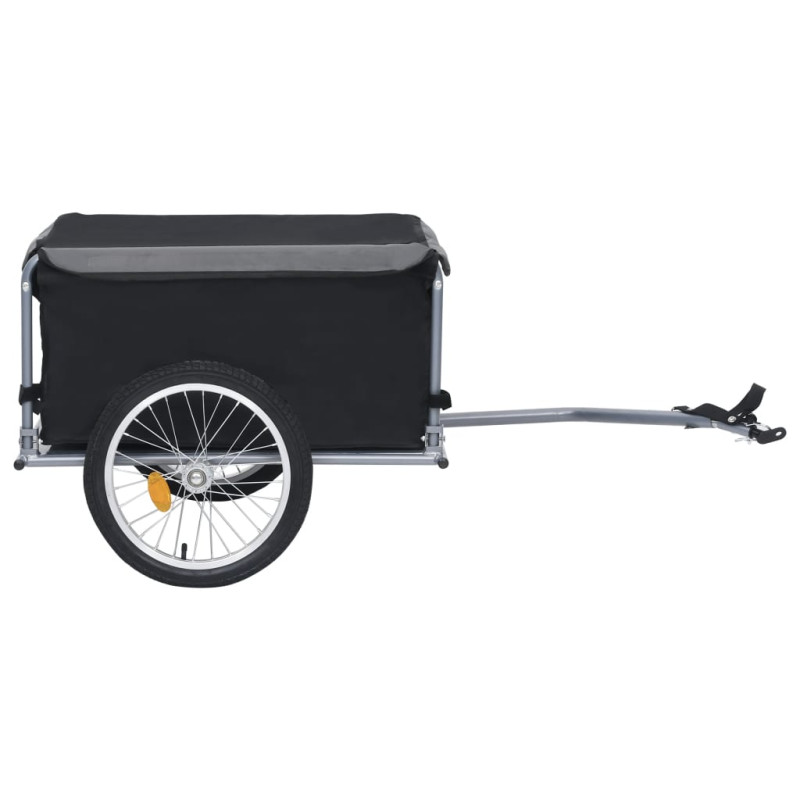 Produktbild för Cykelsläp svart och grå 65 kg