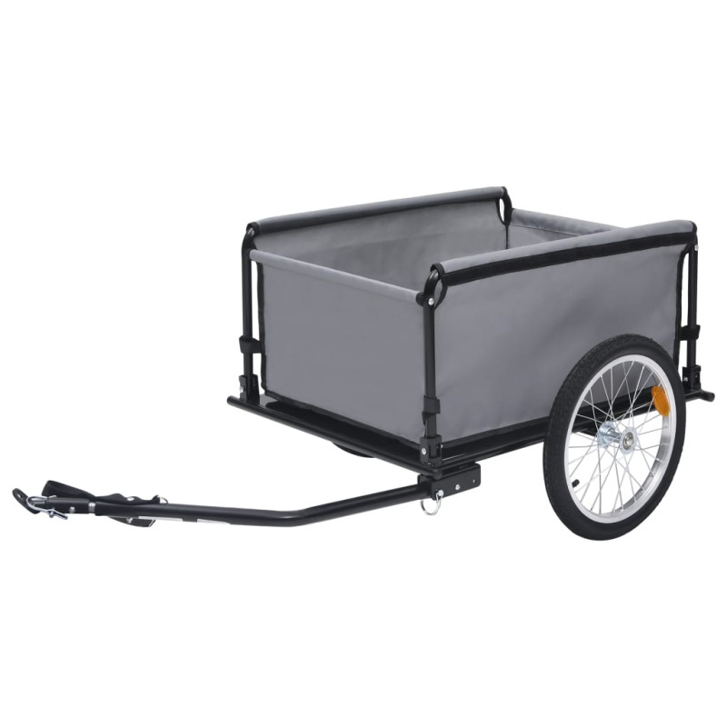 Produktbild för Cykelvagn grå och orange 65 kg