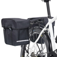 Miniatyr av produktbild för Dubbel cykelväska till pakethållare vattentät 35 L svart
