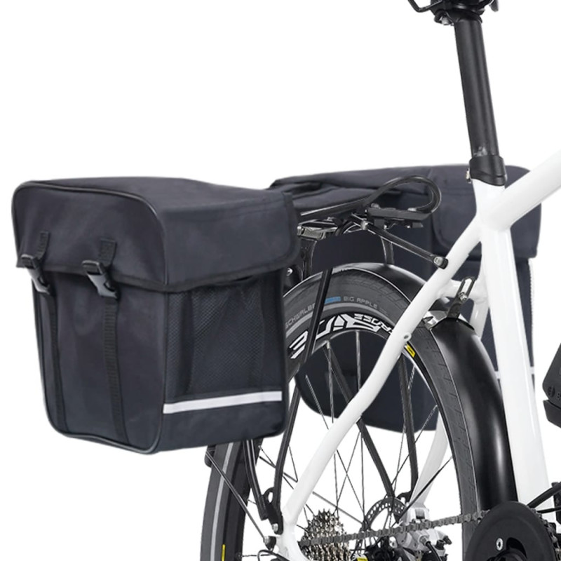 Produktbild för Dubbel cykelväska till pakethållare vattentät 35 L svart