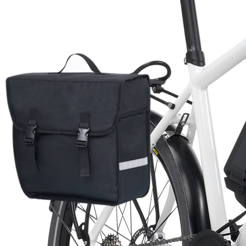Produktbild för Singel cykelväska till pakethållare vattentät 21 L svart