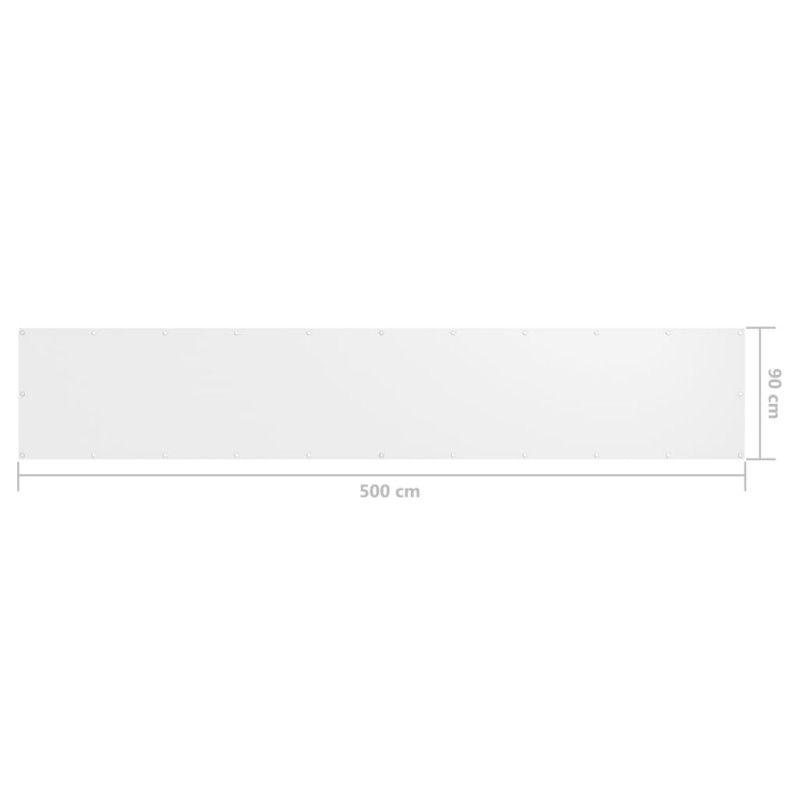 Produktbild för Balkongskärm vit 90x500 cm oxfordtyg