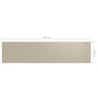 Produktbild för Balkongskärm beige 120x500 cm oxfordtyg