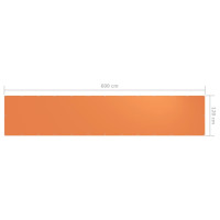 Produktbild för Balkongskärm orange 120x600 cm oxfordtyg