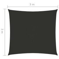 Miniatyr av produktbild för Solsegel oxfordtyg fyrkantigt 3x3 m antracit