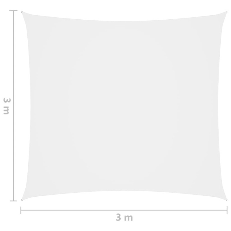 Produktbild för Solsegel oxfordtyg fyrkantigt 3x3 m vit