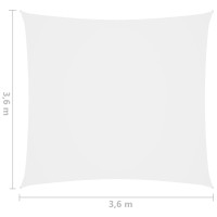 Miniatyr av produktbild för Solsegel Oxfordtyg kvadratiskt 3,6x3,6 m vit