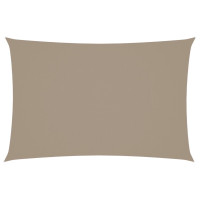 Produktbild för Solsegel oxfordtyg rektangulärt 2x4 m taupe