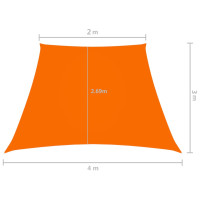 Produktbild för Solsegel oxfordtyg trapets 2/4x3 m orange