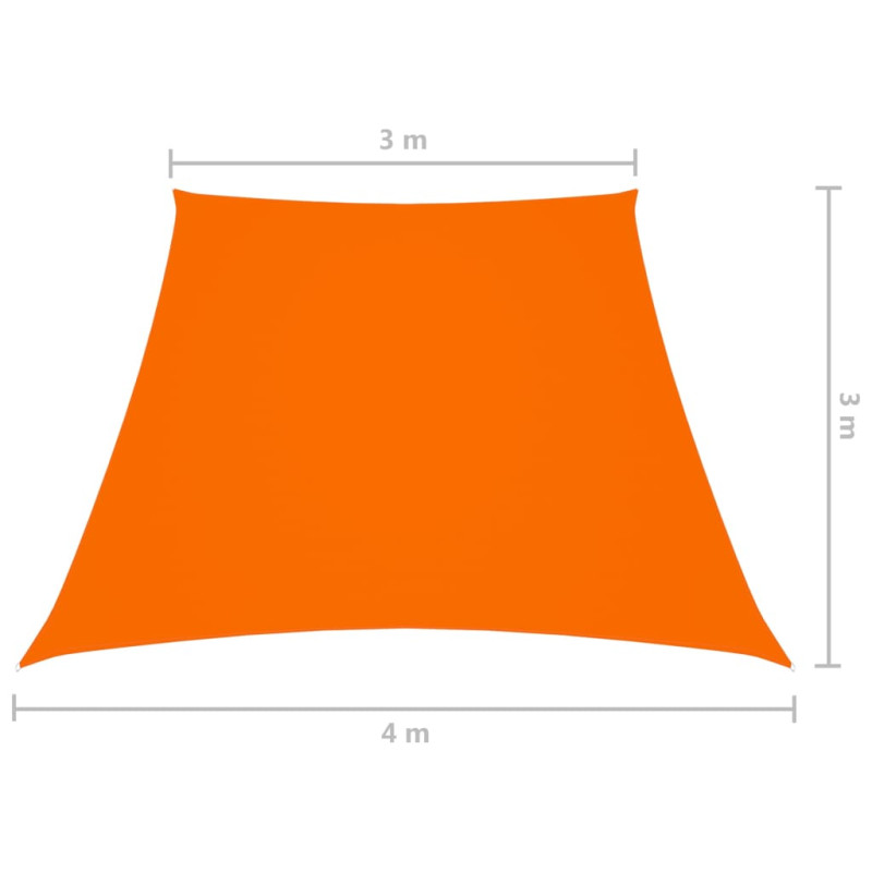 Produktbild för Solsegel oxfordtyg trapets 3/4x3 m orange