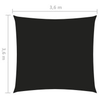 Produktbild för Solsegel oxfordtyg fyrkantigt 3,6x3,6 m svart