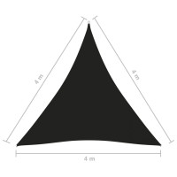 Miniatyr av produktbild för Solsegel oxfordtyg trekantigt 4x4x4 m svart