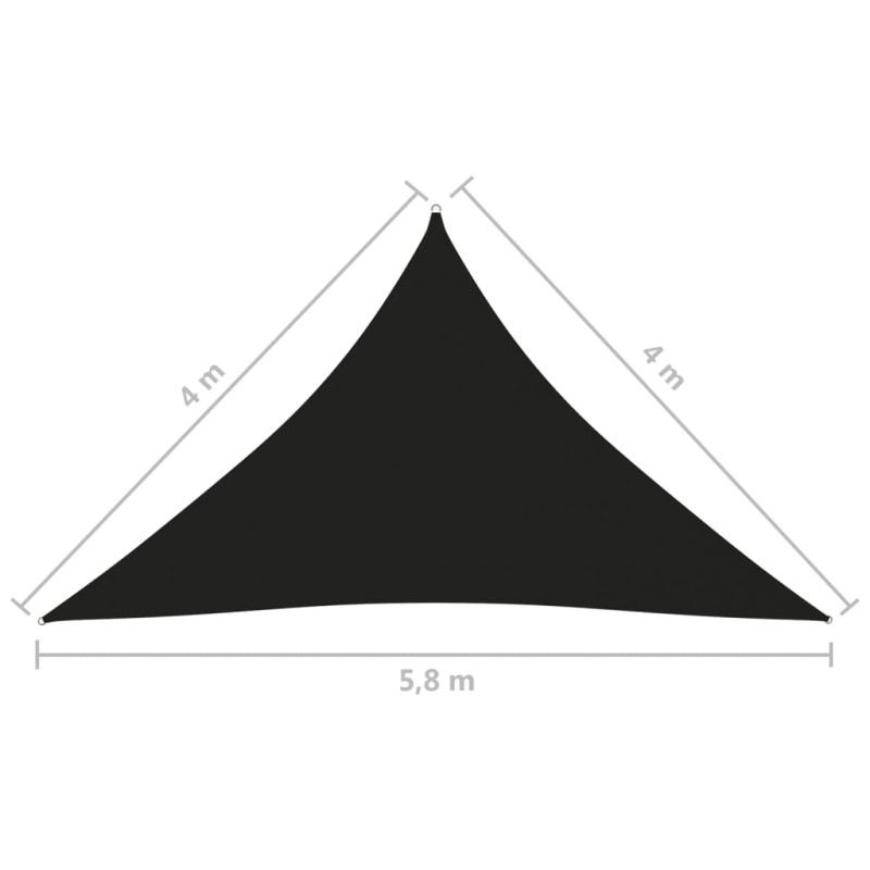 Produktbild för Solsegel oxfordtyg trekantigt 4x4x5,8 m svart