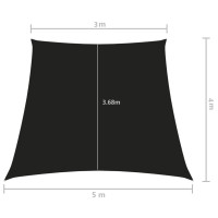 Produktbild för Solsegel oxfordtyg trapets 3/5x4 m svart