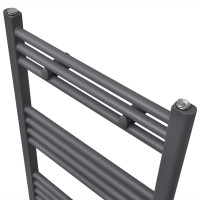 Produktbild för Handdukstork centralvärme element rak 600 x 1160 mm grå