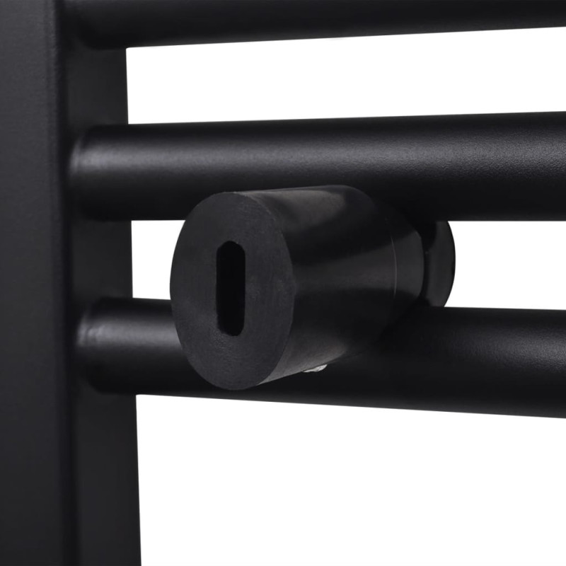 Produktbild för Handdukstork centralvärme element rak 480 x 480 mm svart