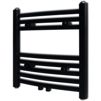 Produktbild för Handdukstork centralvärme element båge 480 x 480 mm svart