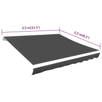 Produktbild för Markisduk antracit 350x250 cm