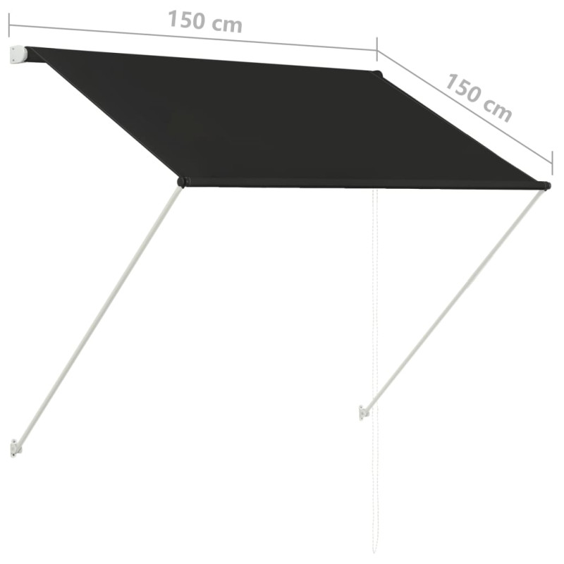 Produktbild för Markis 150x150 cm antracit