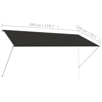 Produktbild för Markis 300x150 cm antracit