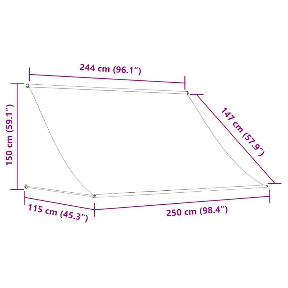 Produktbild för Markis 250x150 cm gräddvit