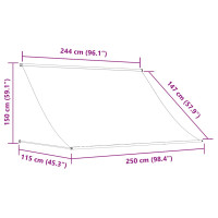 Produktbild för Markis 250x150 cm gräddvit